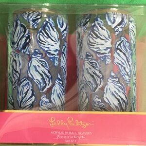 Lilly Pulitzer Drop In Acrylic Glasses NWT (2)